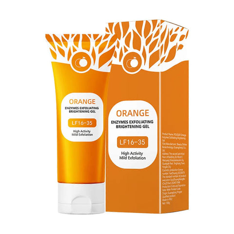 Orange Enzymes Exfoliating Brightening Gel – Gentle Dead Skin Remover for Glowing Skin
