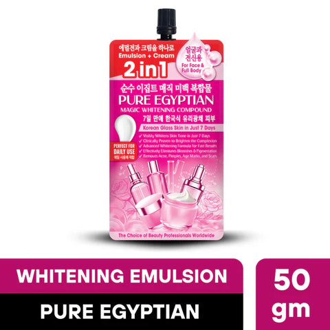 Pure Egyptian Magic Whitening Compound 2-in-1 Emulsion + Cream 50g – Brightening & Moisturizing Formula