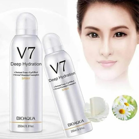 BIOAQUA V7 Deep Hydration Whitening Spray 200ml – Hydrating & Brightening Facial Mist