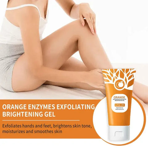 Orange Enzymes Exfoliating Brightening Gel – Gentle Dead Skin Remover for Glowing Skin