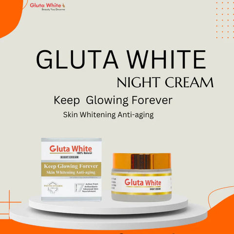Gluta White Night Cream for Face Whitening & Brightening – Overnight Hydrating Face Cream