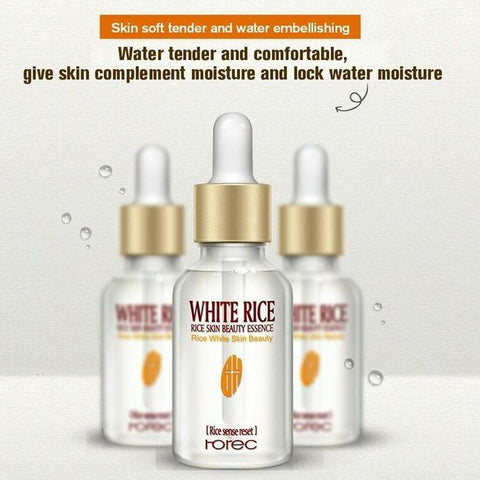 Rorec White Rice Serum Face with Free Sheet Mask – Brightening & Hydrating Facial Serum