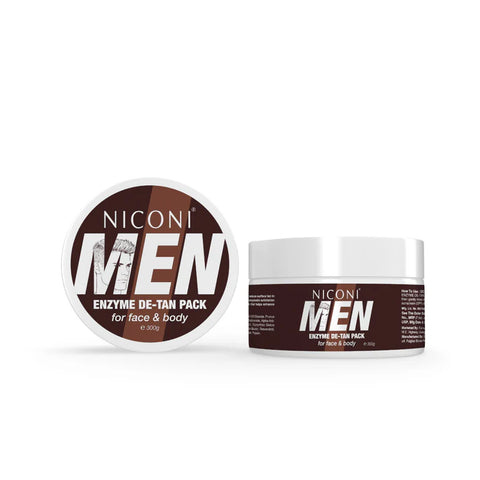 Niconi Men Enzyme De-Tan Pack for Face & Body 300g – Tan Removal & Brightening Pack