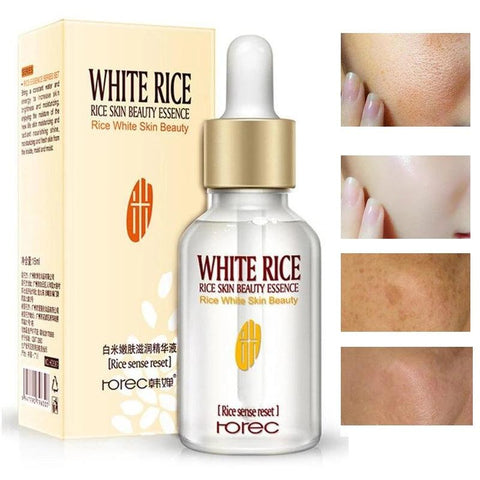 Rorec White Rice Serum Face with Free Sheet Mask – Brightening & Hydrating Facial Serum