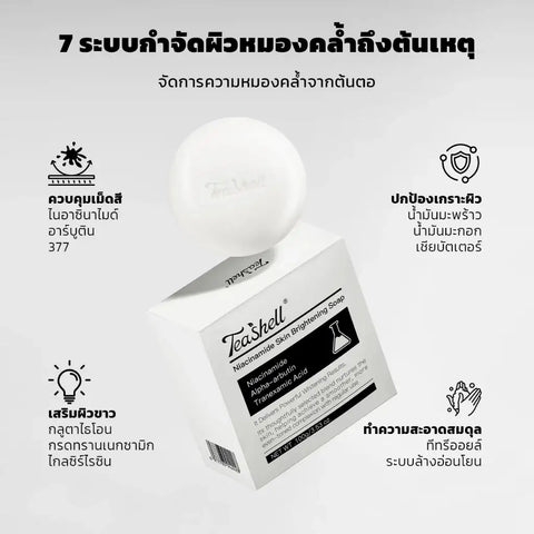 Teashell Niacinamide Skin Brightening Soap melasma dark spots freckle