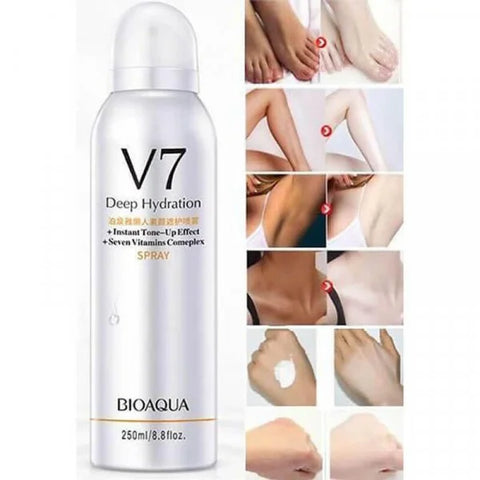 BIOAQUA V7 Deep Hydration Whitening Spray 200ml – Hydrating & Brightening Facial Mist
